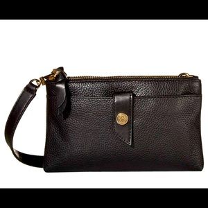 Michael Kors Charm Phone Crossbody Bag Black Leather